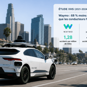 États-Unis : une étude confirme que les robotaxis Waymo ont 68 % moins d'accidents que les conducteurs humains